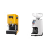 Gaggia New Classic EVO, yellow + Eureka Atom 60, white