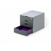 Durable Varicolor Safe box 4 zásuvky sivý