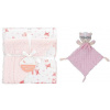 INTERBABY | Deka BARÁNOK &amp, PADÁK + prítulka - růžová