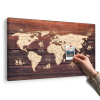Obraz na korku mapa na dreve