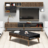 Living Room Furniture Set Milan - Walnut, Black