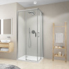 Roth CI C2L Sprchové dvere posuvné Ľavé 90x200cm, Brillant/sk.Číre CIC2L090200VPE