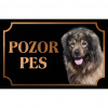 Šarplaninec - Kovová tabuľka POZOR PES