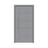 Hliníkovo-oceľové vchodové dvere bezpečnostné Zeus RC2 110 x 210 cm L sivé