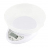 Digitálna kuchynská váha s miskou, 5 kg, biela