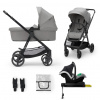 KINDERKRAFT Kočík kombinovaný 4v1 Newly Classic Grey + Mink PRO KSNEWL00GRY400I