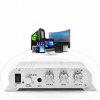 MINI HIFI 2.1 STEREO ZOSILŇOVAČ 20HZ-20KHZ STRIEBORNÝ