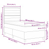 vidaXL Základná posteľ s matracom Svetlosivá 90x200 cm Textília - Svetlosivá - 263223-279861