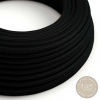 Kábel textilný Ultra Soft s čiernou bavlnenou tkaninou, 2 x 0.75mm, 1 meter
