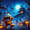 CUKROVÁ TLAČ jedlý obrázok na tortu Cukrová hmota Garfield Halloween 5 + MENO