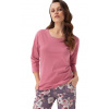 Dámske pyžamo Luna 397 3XL - Tmavoružová / 3XL