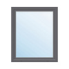 Plastové okno jednokrídlové ARON Basic biele/antracit 650 x 1100 mm DIN ľavé