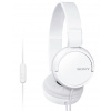 SONY slúchadlá MDR-ZX110AP handsfree, biele MDRZX110APW.CE7