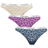 Dámske brazílske čipky Carousel 3Pack QD3925E-6Q2 - Calvin Klein L