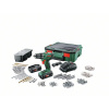 Bosch PSR 1800 LI-2 (1x1,5 Ah) + Systembox, 241dílná sada AC Aku vrtací šroubovák 06039A310S
