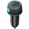 Rýchla nabíjačka do auta Joyroom USB-A/C 60W QC, PD s LED podsvietením