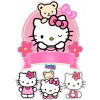 CUKROVÁ TLAČ Opłatek na Tort Cukrová hmota Hello Kitty Mačiatko 13 + MENO