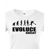 Dámske tričko pre kuželkárov Evolúcia kolky, Barva Bílá, Velikost XS Bezvatriko.cz 0434