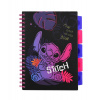 Coolpack Zápisník špirálový B5 so záložkami Stitch Black