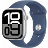 Apple Watch Series 10 46 mm strieborný hliník s denimovým športovým remienkom M/L MWWM3QC/A