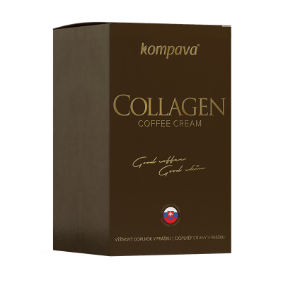 KOMPAVA Collagen Coffee Cream 30 dávok / 6 g + tvárová gymnastika