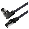 Maxtrack TI51-3L RJ45 sieťové káble, prepojovacie káble CAT 8.1 S/FTP 3 m čierna 90 ° Zatočený doprava, jednoduché tienenie 1 ks; TI51-3L