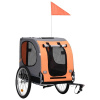 Vozík za bicykel pre psa, oranžovo sivý-ForU-91767