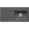 Pyramis Granitový drez s odkvapkávačom Tekton 1B 1D RH, iron grey, 100 x 51 cm