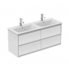 Ideal Standard Connect Air - Skrinka pod dvojumývadlo 120 cm, lesklá biela/matný svetlosivý lak E0822KN