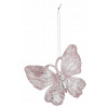 Sezónkovo Motýľ na vianočný stromček ružový 2 ks 11 cm