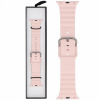 Remienok pre Apple Watch 38 40 41 mm silikónový s vlnitou prackou GlacierX ružový