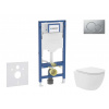 GEBERIT - Duofix Set předstěnové instalace, kompaktního klozetu Oudee Vortex a sedátka softclose, tlačítko Sigma01, lakovaný matný chrom SANI11CA1143B