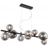 Globo 56133-9H LED závesné stropné svietidlo Panda 9x3W | 720lm | 3000K - čierna, dymová