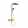 Hansgrohe Raindance Alive Q - Sprchový set s termostatom, 21x34 cm, 3 prúdy, EcoSmart, kefovaný bronz 24581140