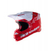 Prilba SUPERTECH S-M8 RADIUM 2, ALPINESTARS (červená/biela) XL (obvod 61 - 62 cm)