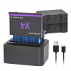 2 KS BATÉRIA AKUMULÁTOR PRE INSTA 360 X4 + 3-KANÁLOVÁ RÝCHLA USB NABÍJAČKA