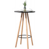 Design-Shop Barový stôl Livia natura, okrúhly - v107 x 60 x 60 cm - Čierna