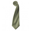 Premier Workwear Pánska saténová kravata PR750 Olive -ca. Pantone 378 144 x 8,5 cm