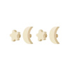 Háčiky Stars and Moons hooks Sand - set 4 ks
