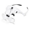 Extol Okuliare s lupou a LED svetlom, 1-1,5-2-2,5-3,5x zväčšenie, 4 LED, USB, 43165