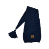 Vianočná čiapka s brmbolcom pletená modrá Mikk-line Veľkosť: 52-55cm (4-8 let)