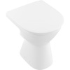 VILLEROY & BOCH ViCare samostatne stojace WC (zvýšené) s plochým splachovaním bez vnútorného okraja, 355 x 480 mm, biela alpská, s povrchom CeramicPlus, 4684R0R1