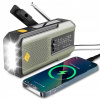 NÚDZOVÉ rádio s KĽUKOU Dynamo USB SOLÁRNE Alarm SOS Turistické