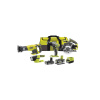 aku 18 V set (R18DD3 + R18T-0 + RRS1801M + R18CSP + 1 x 5,0 Ah + 1 x 2 Ah baterie + nabíječka) Ryobi R18CK4-252S