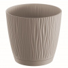 Kvetináč SANDY P s miskou 16,8 cm - farba: mocca (Prosperplast DSY170P-7529U)