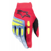 rukavice FULL BORE, ALPINESTARS (světle modrá/červená/žlutá fluo/černá) 2024 M172-0186