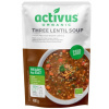 Tri šošovicové polievky so zelenou, červenou a hnedou šošovicou BIO 400g Activus