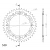 SUPERSPROX Rozeta SUPERSPROX STEALTH RST-1512:41-GLD zlatá 41T, 520