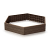 Prosperplast Vyvýšený záhon BASE WOODY hnedý 148 cm IBWH-7587U