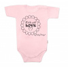 Body krátký rukáv Made with love, Baby Nellys, růžové - 80 (9-12m)